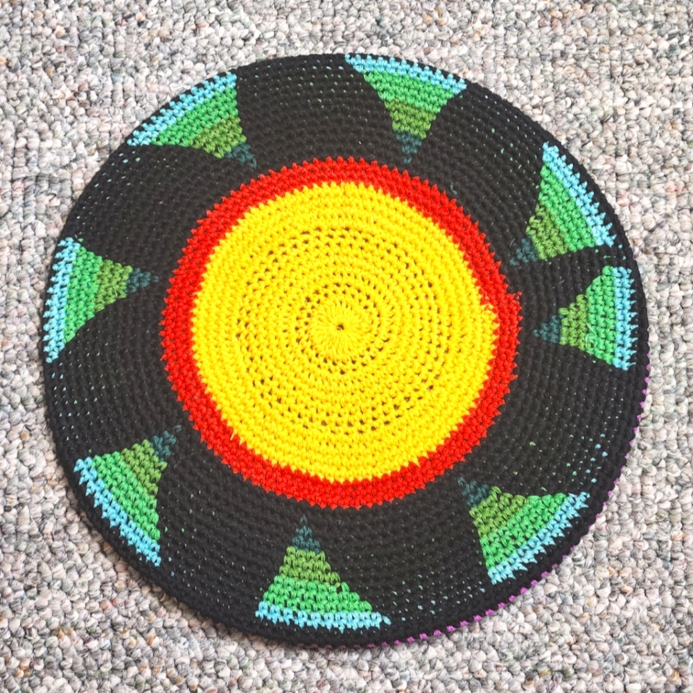 Rasta Handmade Reggae Style Colorful Crochet Beret Beanie